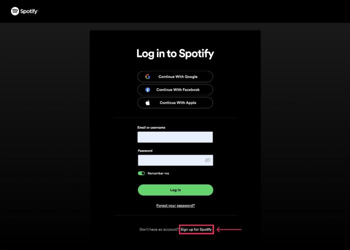 Creazione di un account Spotify-1